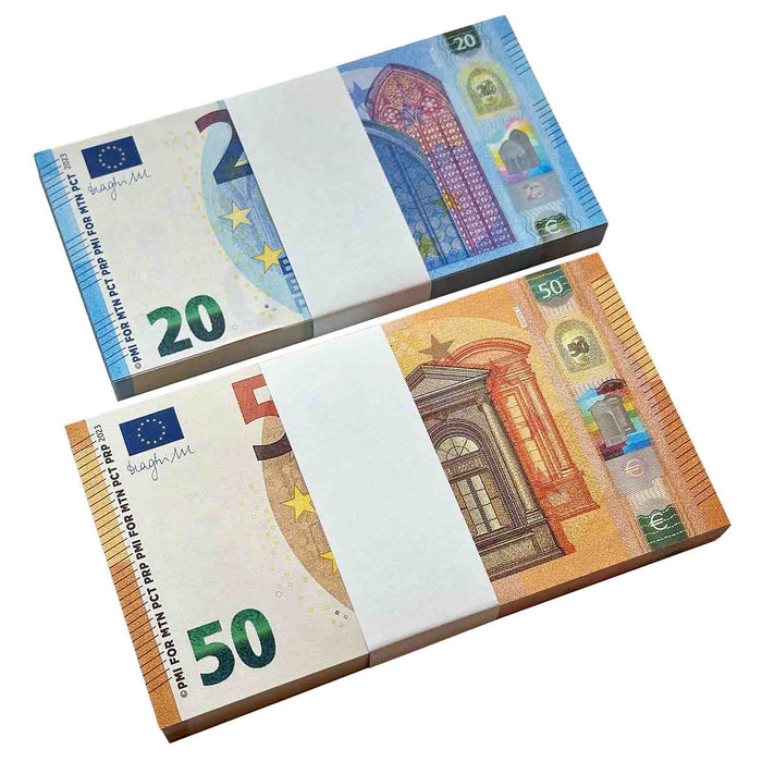 €20|€50 Prop Euro Banknote Stacks - Prop Money Inc.