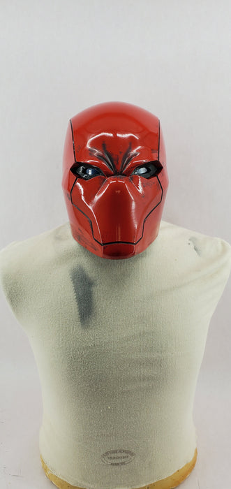 Red Vigilante Helmet - Wearable Costume Cowl Mask Helm - Prop Money Inc.