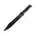 Serrated Spine Combat Rambo Style Poly Training Knife with 8.25 Inch Clip Point Blade Prop - Prop Money Inc.