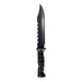 Serrated Spine Combat Rambo Style Poly Training Knife with 8.25 Inch Clip Point Blade Prop - Prop Money Inc.