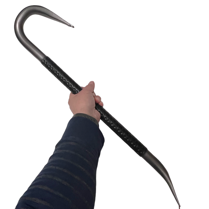 26.5 Inch Bulky Foam Rubber Crowbar Silver and Black Prop - Prop Money Inc.