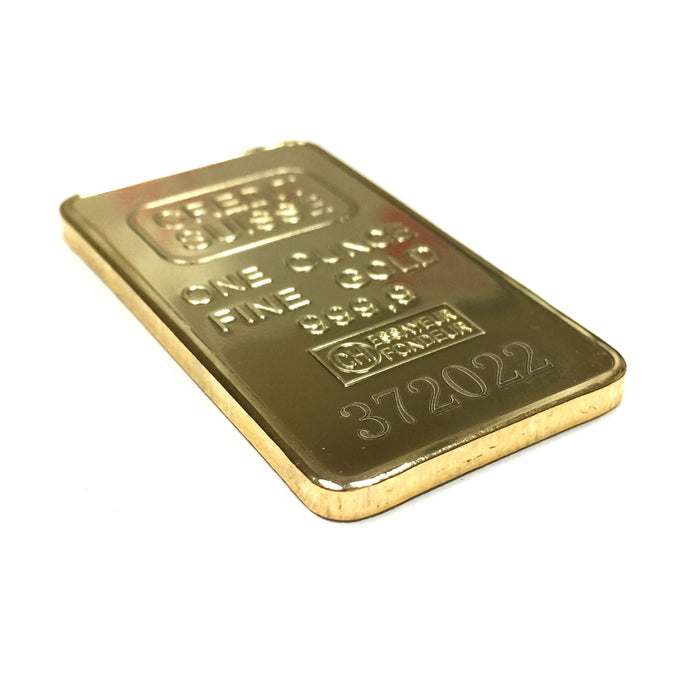 Gold Credit Suisse One Ounce Ingot Replica Prop - Prop Money Inc.