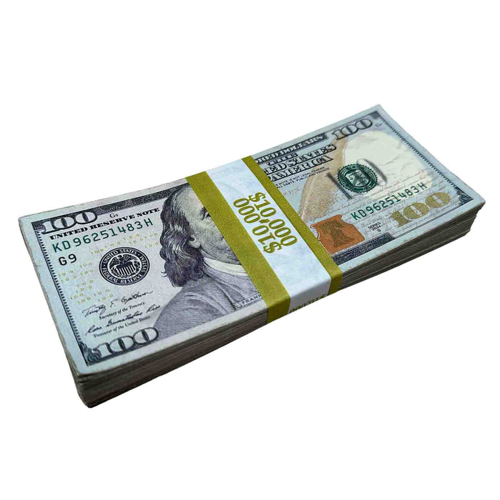 $100 Close-Up ✔️RealAged™ New Series Bills – Realistic Hero Prop Money