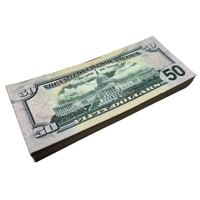 $50 Close-Up ✔️RealAged™ New Series Bills – Realistic Hero Prop Money