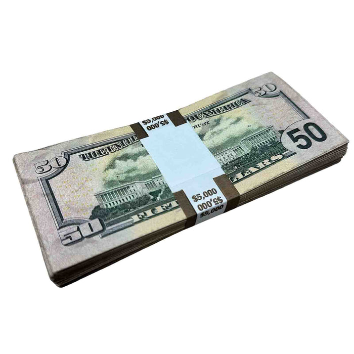 $50 Close-Up ✔️RealAged™ New Series Bills – Realistic Hero Prop Money