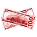 Red novelty money bills for decorations events photography and themed celebrations